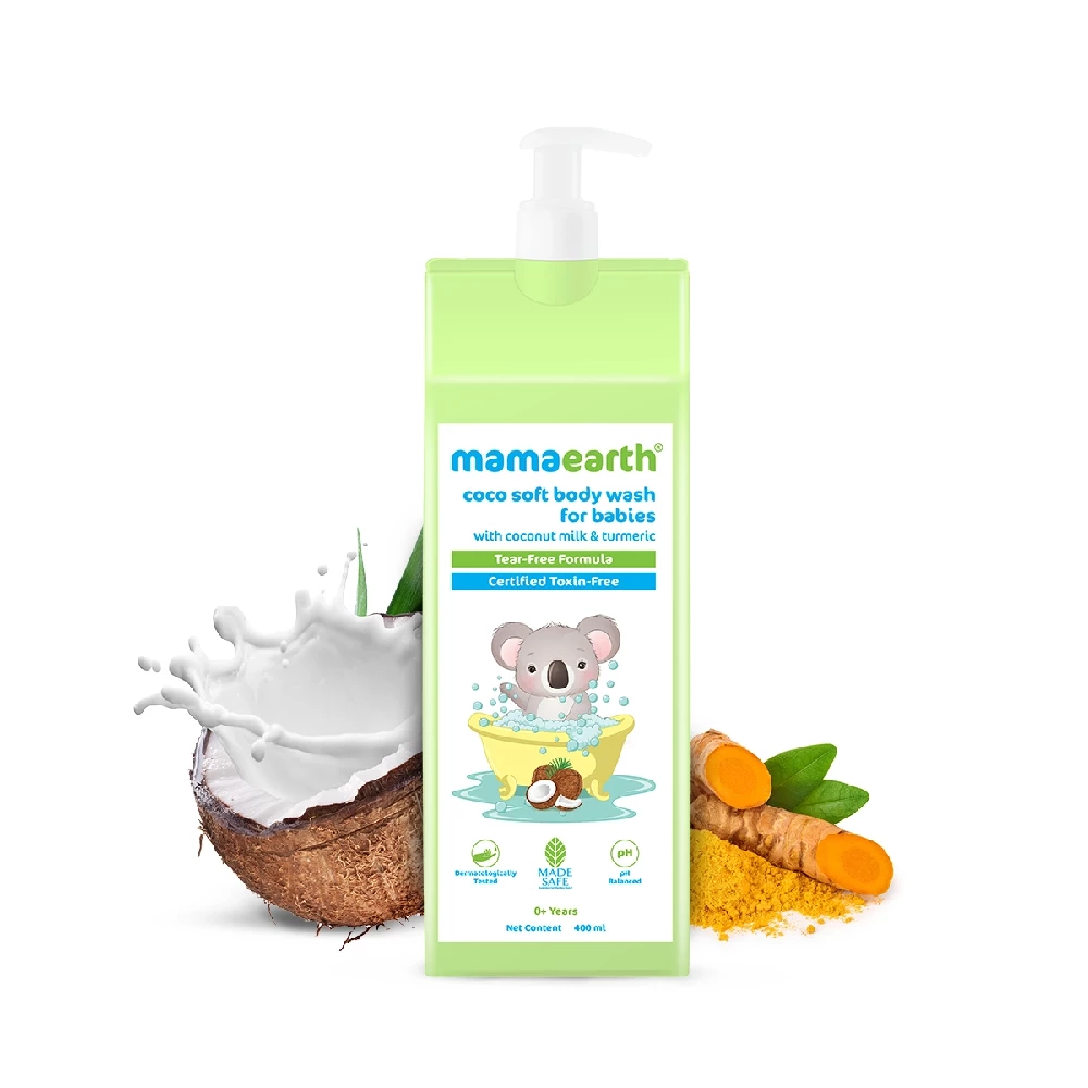 Coco Soft Body Wash For Babies With Coconut Milk & Turmeric, 400 ml-1.webp